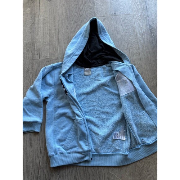 Nike Swoosh Zip-Up Jacket Boys Hoodie Size 4t Light Blue - Picture 2 of 4